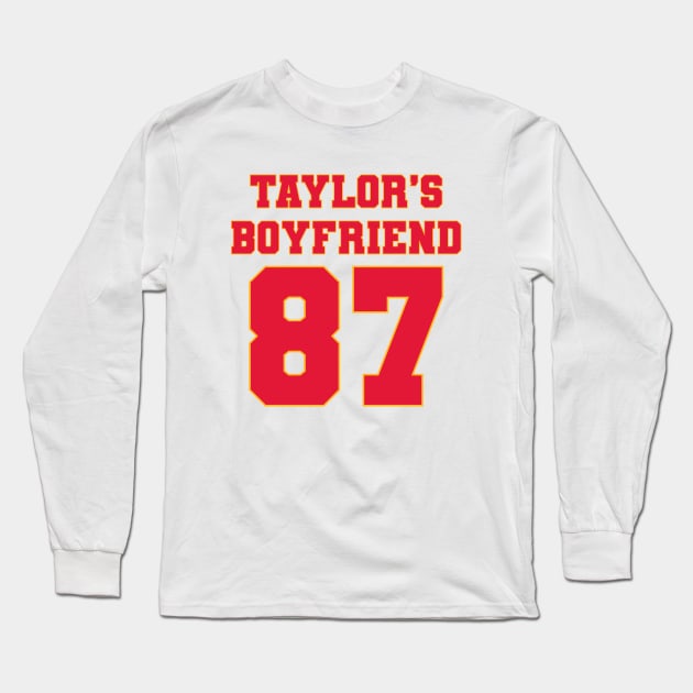 Taylor's Boyfriend Travis Kelce 87 Long Sleeve T-Shirt by GraciafyShine